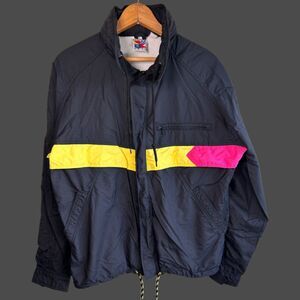 Vintage Newport Blue Nautical Colorblock Sailing Windbreaker Jacket